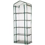 Housse de serre de jardin twh en pvc transparent avec rideau � fermeture �clair - 5 �tages