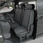Housse de sige auto - dbs - peugeot expert / citron jumpy - gris - compatible airbag - sur mesure
