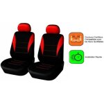 Housses de siege auto voiture avant polyester rouge noir airbags compatibles lavable antiderapant universelles ...