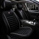 Housses de siges avant grand confort en cuir noir blanc pour nissan qashqai juke