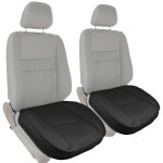 Housse de si�ge avant voiture 2pcs pu noir imperm�able protection coussin si�ge pour la plupart de v�hicule ...