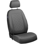 Housses de siege pour citroen c15 - housse avant si�ge du conducteur - premium carr�s gris