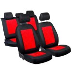 Housses de siege pour citroen c2 - ensemble de housses - premium noir rouge velours