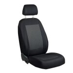 Housses de siege pour citroen c4 - housse avant siège du conducteur - premium triangles noirs Housses de siege pour citroen c4 - housse avant siège du conducteur - premium triangles noirs