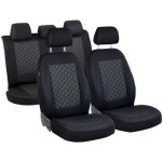 Housses de siege pour dacia sandero - ensemble de housses - premium noir gris effet 3d