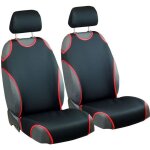 Housses de si�ge pour duster - housses de si�ge avant et appuie - t�te - couleur premium noire et rouge ...