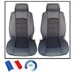 Housses de sige - luxe - noir - noir - compatible airbag - pour citron c2 c3 c4 c5 c6 saxo xm