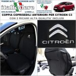 Housses de siège personnalisées citroen c3 seulement avant noir chaintays doublures rembourrage Housses de siège personnalisées citroen c3 seulement avant noir chaintays doublures rembourrage