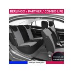 Housses de si�ge sur mesure pour partner / berlingo / combo life (d�s 09 / 2018) 5 si�ges s�par�s housse ...