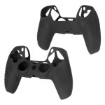 Housse en silicone antidrapante de protection pour manette ps5 - aqsacokiya - noir
