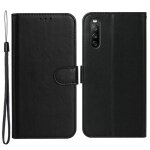 Housse pour sony xperia 10 v - etui coque pochette portefeuille + film ecran - noir Housse pour sony xperia 10 v - etui coque pochette portefeuille + film ecran - noir