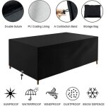 Housse table de jardin 210d tissu oxford180x120x74cm housse salon de jardin ext�rieur imperm�able et ...