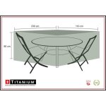 Housse pour table ovale + chaises - noire