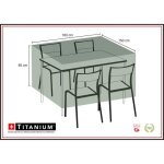 Housse pour table rectangulaire + chaises - thermacell - 180x150x85cm - noir - indchirable