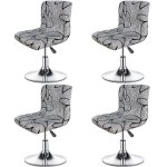 Housse de tabouret de bar extensible 4pcs housse de chaise haute imprimée pour bar couvre de chaise de ... Housse de tabouret de bar extensible 4pcs housse de chaise haute imprimée pour bar couvre de chaise de ...