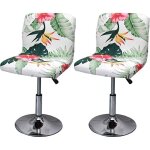 Housse de tabouret de bar extensible annefly 2pc housse de chaise haute imprimeprotecteur de sige chaise ...
