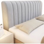 Housse de t�te de lit double universelle anti - poussi�re rembourr�e et �lastique.