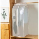 Housses de v�tements - 80 x 50 x 120cm - en peva transparent - avec fermeture �clair int�grale et ruban ...