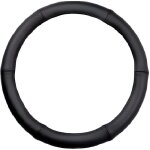 Housse de volant en cuir v�ritable - haute qualit� - taille 37 - 39 cm - noir