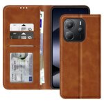 Housse pour smartphone - xiaomi - redmi note 14 4g - portefeuille - support vidéo - marron Housse pour smartphone - xiaomi - redmi note 14 4g - portefeuille - support vidéo - marron
