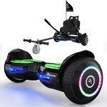 Hoverboard evercross tech 6. 3 pneus pleins tout - terrain �clairage led bluetooth auto �quilibre cadeau ...