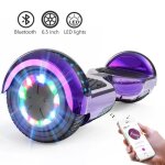 Hoverboard rcb 6. 5 pouces pour enfant et ados - bluetooth led - moteur puissant - violet
