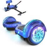 Hoverboard avec si�ge int�gr� 65 pouces avec haut - parleur bluetooth et lumi�res led pour enfants (y ...