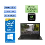 Hp zbook 15 g3 - windows 10 - i7 8go 240go ssd - 15. 6 - webcam - m1000m - station de travail mobile ... Hp zbook 15 g3 - windows 10 - i7 8go 240go ssd - 15. 6 - webcam - m1000m - station de travail mobile ...