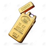 Htbe briquet  arc en barre dor cratif personnalis coupe - vent en mtal allume - cigare lectronique ...