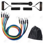 lastique de rsistance - htbe - lot de 11 pices - corde de rsistance - musculation - mixte