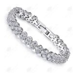 Htbe temprament bracelet romain bijoux en zircon bracelet en cristal pour femme bijoux en zircon bracelet ...