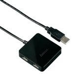 Hub usb 2. 0 - hama - 4 ports - noir - aliment par usb - concentrateur usb