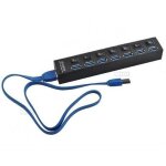 Hub usb 3. 0 - generique - 7 ports - noir - commutateur on - off - 5 gb / s Hub usb 3. 0 - generique - 7 ports - noir - commutateur on - off - 5 gb / s