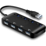 Hub usb 3. 0 - popspo - multi 4 ports - protection contre les surtensions - charge intelligente