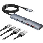 Hub usb - c 4 en 1 - levys - 4 ports usb (2 usb - c 2 usb - a) - transfert de donn�es 10 gbps - compatibilit� ...