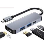 Hub usb cadaptateur usb c 4 en 1multiport adapter hdmiusb3. 0 et usb2. 0 + pd chargepour macbook pro ...