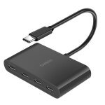 Hub usb c - belkin - connecter - 4x ports - power delivery 100w - transfert rapide