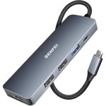 Hub usb c - benfei - hdmi 4k - 3 ports usb - 100w aliment - design tiss