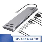 Hub usb c station daccueil 13 en 1 usb c docking station display triplo con hdmi vga pd 100 w 2 * usb ...