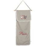 Huche � pain - aubry gaspard - poule en coton et lin - gris - � suspendre