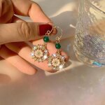 Boucle doreille - hueihwoh - ronde - doré rose - oxyde de zirconium - perle Boucle doreille - hueihwoh - ronde - doré rose - oxyde de zirconium - perle
