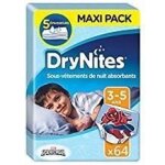 Huggies drynites couches culottes spiderman garon - 3 - 5 ans x16 - lot de 4
