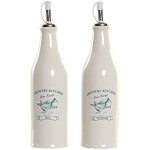 Huilier - dkd home decor - lot de 2 - blanc et vert - 61 x 61 x 23 cm