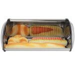 Huirongji bo�te � pain en m�tal d�cor�e - argent - boite a pain