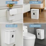 Huole poubelle à compost de cuisine 9 l - À suspendre - avec couvercle - pour cuisine salle de bain voiture ... Huole poubelle à compost de cuisine 9 l - À suspendre - avec couvercle - pour cuisine salle de bain voiture ...