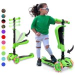 Hurtle - trottinette enfant avec si�ge - 3 roues - hauteur r�glable - roues led - plateau antid�rapant ...
