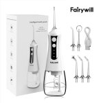 Hydropulseur jet dentaire fairywill - rechargeable - 6 buses - 1400 pulsations / min Hydropulseur jet dentaire fairywill - rechargeable - 6 buses - 1400 pulsations / min