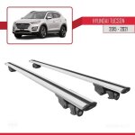 Barres de toit - hyundai - tucson 2015 - 2021 - aluminium - gris - verrouillable