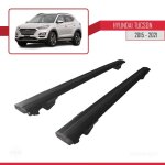 Barres de toit - hyundai - tucson 2016 - 2021 - aluminium - noir - verrouillable
