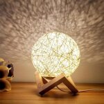 Lampe de chevet - hzdhclh - rotin - usb rechargeable - 6 led haute luminosité - beige Lampe de chevet - hzdhclh - rotin - usb rechargeable - 6 led haute luminosité - beige